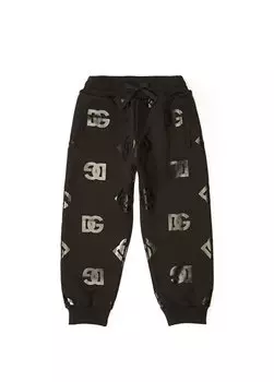 Черные спортивные штаны для мальчиков с логотипом Dolce&Gabbana
