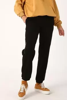 Черные спортивные штаны на эластичной талии с карманами ALL DAY