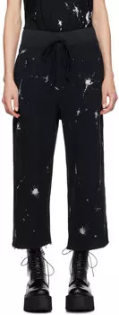 Черные спортивные штаны с артикулированным коленом R13, Splattered black