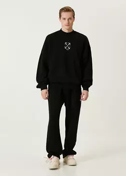 Черные спортивные штаны с логотипом на кулиске на талии Off-White