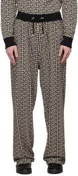 Черные спортивные штаны с монограммой Balmain