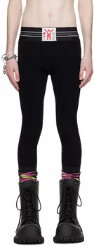 Черные спортивные штаны с ремнем-гребнем. III Walter Van Beirendonck