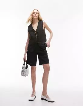 Черные сшитые на заказ городские шорты Topshop — часть комплекта