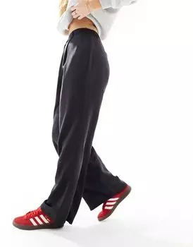 Черные стираные брюки ASOS Hourglass Dad