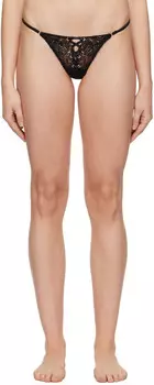 Черные стринги на шнуровке Fleur Du Mal