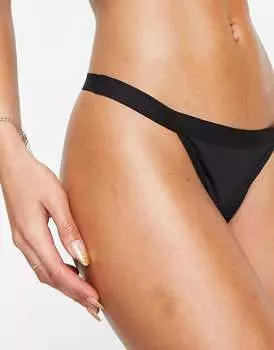 Черные стринги с ремешками на спине Jojoe - BLACK