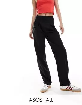 Черные строгие брюки-бочонки ASOS DESIGN Tall