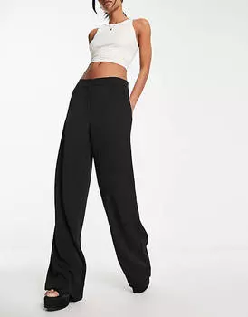 Черные строгие брюки для папы со складками спереди Vero Moda