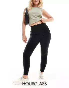Черные строгие брюки скинни с завышенной талией ASOS DESIGN Hourglass