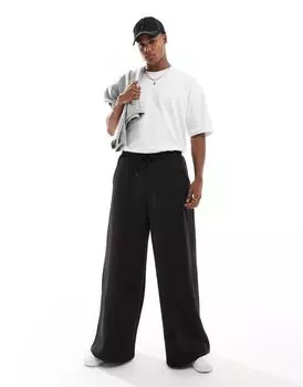 Черные суперширокие спортивные штаны с аквалангом ASOS DESIGN