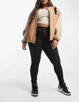 Черные суперскинни с высокой посадкой Levi's Plus 720