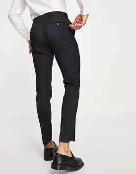 Черные суперузкие брюки из эластичной шерсти Jack & Jones Premium
