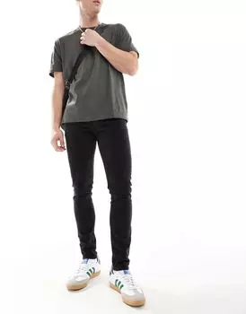 Черные суперузкие джинсы New Look
