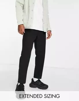 Черные свободные брюки чинос ASOS DESIGN