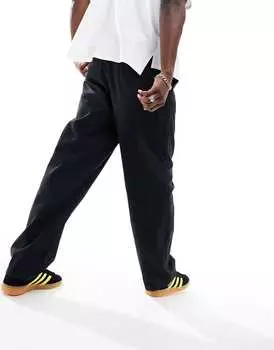 Черные свободные брюки чинос ASOS DESIGN
