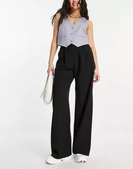 Черные свободные брюки для папы ASOS DESIGN