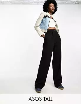 Черные свободные брюки для папы ASOS Tall
