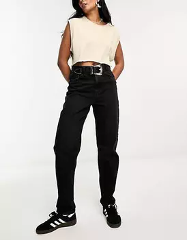 Черные свободные джинсы для мамы ASOS DESIGN