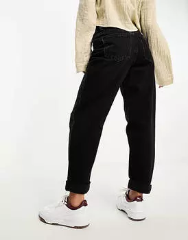 Черные свободные джинсы для мамы ASOS DESIGN Petite