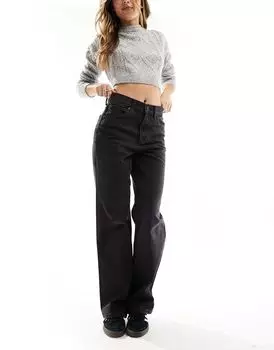 Черные свободные прямые джинсы ASOS