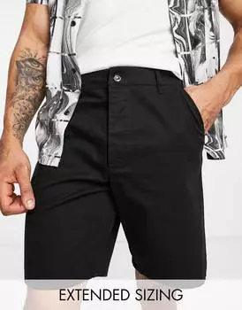 Черные свободные шорты чинос ASOS DESIGN