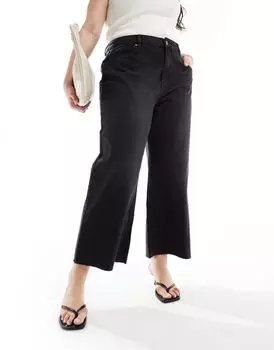 Черные свободные укороченные джинсы ASOS DESIGN Curve