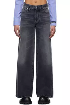 Черные свободные выстиранные джинсы We11done