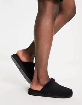 Черные тапочки из овчины Walk London Leyton