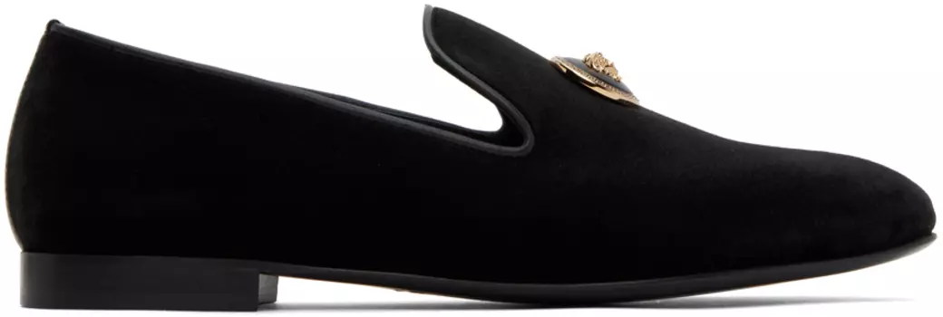 Черные тапочки с Медузой Versace