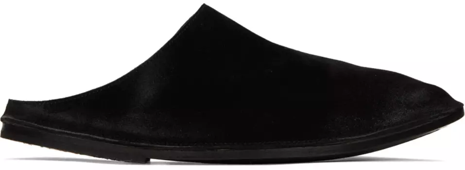 Черные тапочки Стразакко Marsll