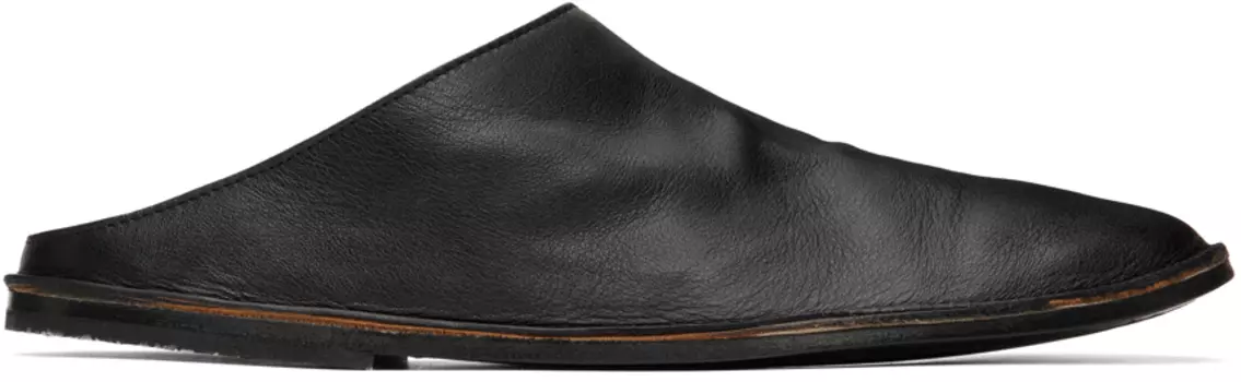 Черные тапочки Стразакко Marsll