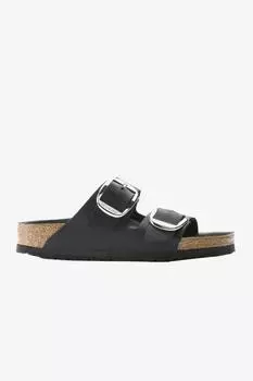 Черные тапочки унисекс Arizona Big Buckle Fl Birkenstock, черный