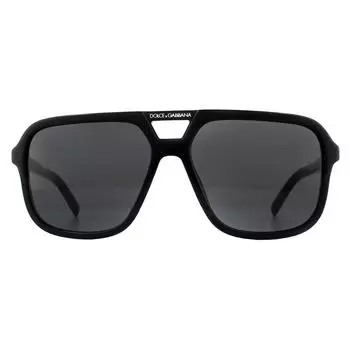 Черные темно-серые солнцезащитные очки-авиаторы Dolce & Gabbana, черный