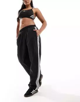 Черные тканые брюки карго adidas Originals