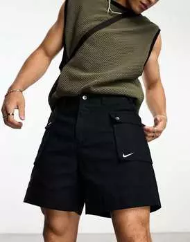 Черные тканые шорты карго Nike Life