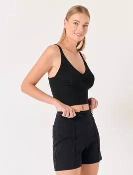 Черные тканые шорты узкого кроя с высокой талией Jimmy Key