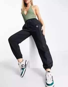 Черные тканые спортивные брюки adidas Originals adicolor