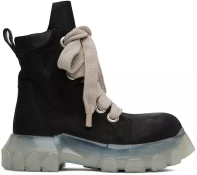 Черные - Тракторные ботинки Jumbo Lace Bozo Rick Owens