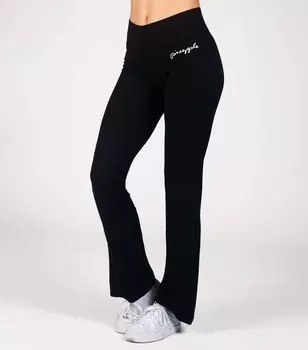 Черные трикотажные брюки ананасового цвета с вырезом Bootcut Pineapple, черный