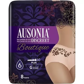 Черные трусы Ausonia Discreet Boutique от утечки мочи — упаковка из 8 шт.