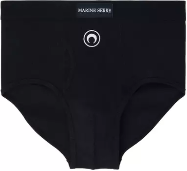 Черные трусы с вышивкой Marine Serre