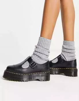 Черные туфли Dr Martens Bethan Quad mary jane