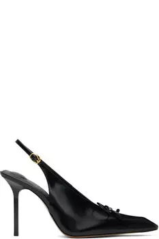 Черные туфли Les Classiques «Высокие босоножки Cubisto» на каблуке JACQUEMUS