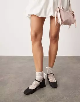 Черные туфли Мэри Джейн на свинцовом каблуке ASOS DESIGN