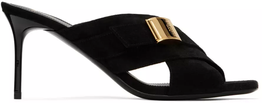 Черные туфли-мофели Uma Balmain