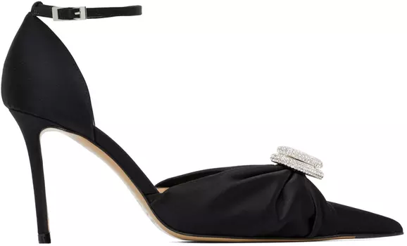 Черные туфли на каблуке 110 с двойным сердцем MACH & MACH