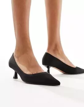 Черные туфли на каблуке ASOS DESIGN Street