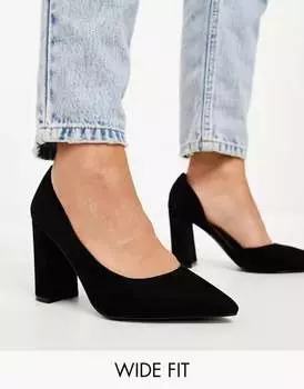Черные туфли на широком каблуке Winston D'Orsay ASOS