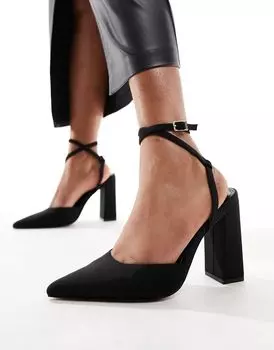 Черные туфли на высоком каблуке ASOS DESIGN Paige