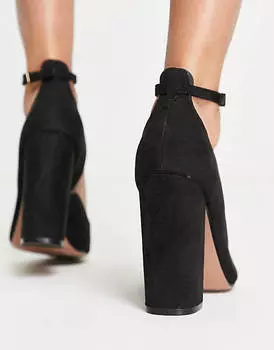 Черные туфли на высоком каблуке ASOS DESIGN Placid